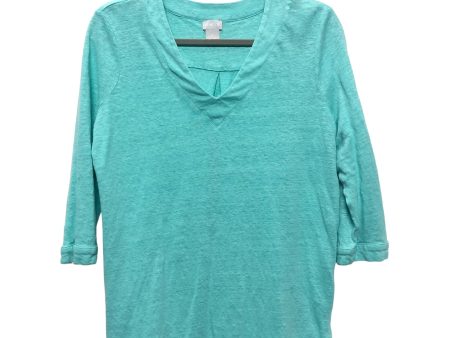 Top 3 4 Sleeve By Chicos In Aqua, Size:M For Cheap