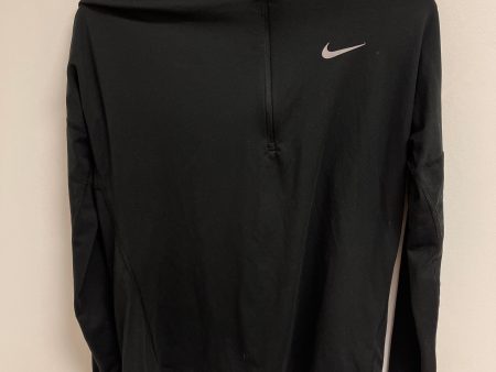 Athletic Top Long Sleeve Collar By Nike Apparel In Black, Size: S Cheap