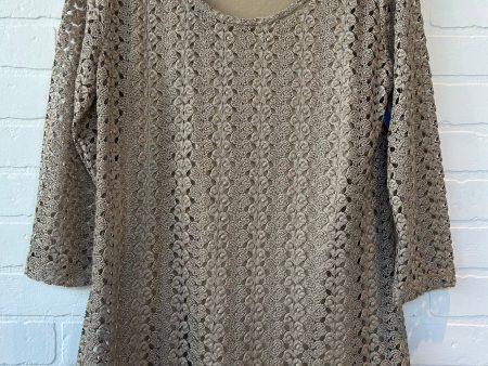 Tunic 3 4 Sleeve By Jm Collections In Gold, Size: M Supply