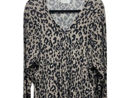 Top Long Sleeve By Maurices In Animal Print, Size: 3x Sale