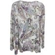 Top Long Sleeve By Zenergy By Chicos In Paisley Print, Size: L Cheap