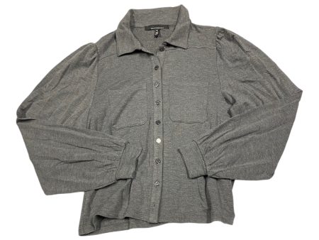 Top Long Sleeve By White House Black Market In Grey, Size: M Online Hot Sale