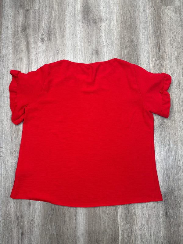 Blouse Short Sleeve By Fashion In Red, Size: Xl Online