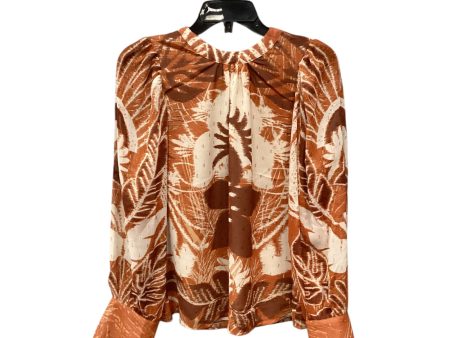 Top Long Sleeve By Rachel Zoe In Orange, Size: M on Sale