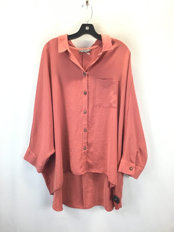 Top 3 4 Sleeve Basic By Primark In Peach, Size: Xl Sale