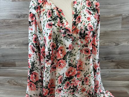 Top Long Sleeve By Torrid In Floral Print, Size: 2x Online Sale