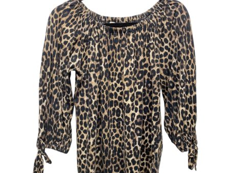 Top 3 4 Sleeve By Michael By Michael Kors In Animal Print, Size: M Online now