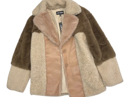 Coat Faux Fur & Sherpa By Steve Madden In Brown & Tan, Size: S Cheap