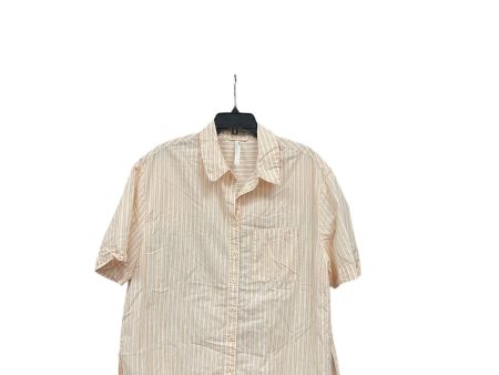 Top Short Sleeve By Anthropologie In Striped Pattern, Size: M Cheap