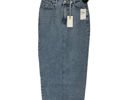 Skirt Maxi By Good American In Blue Denim, Size: 0 For Cheap