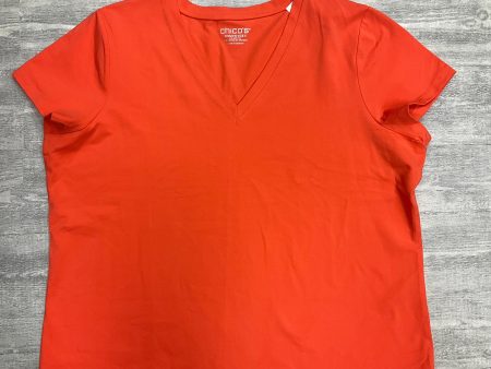 Top Short Sleeve Basic By Chicos In Orange, Size: Xxl Online