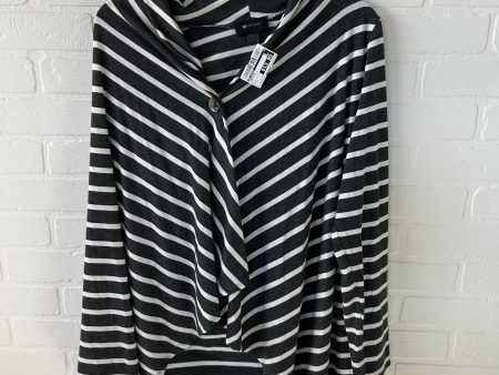 Cardigan By Ab Studio In Grey & White, Size: L For Sale