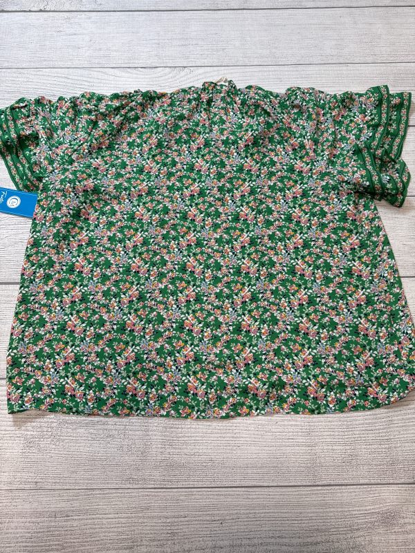 Top Short Sleeve By Max Studio In Green, Size: 2x Sale