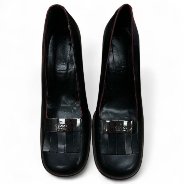 Shoes Heels Block By Gucci In Black, Size: 7.5 Supply