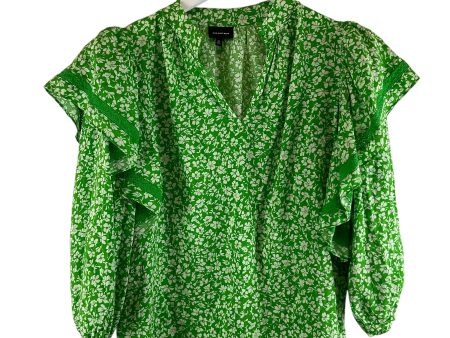 Top Long Sleeve By Who What Wear In Green, Size: M For Sale