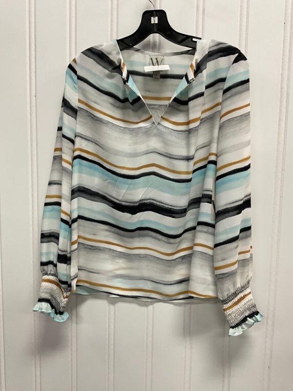 Top Long Sleeve By Worthington In Multi-colored, Size: S For Discount