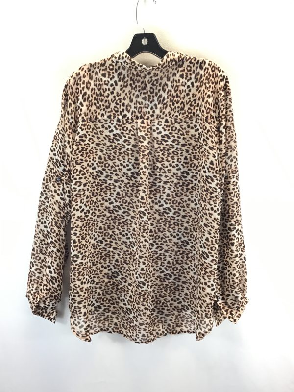 Top Long Sleeve By Victorias Secret In Leopard Print, Size: Xl Cheap