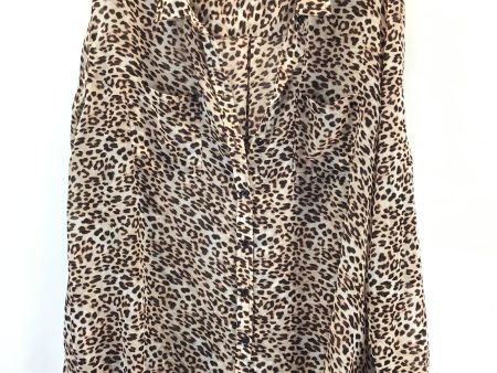 Top Long Sleeve By Victorias Secret In Leopard Print, Size: Xl Cheap