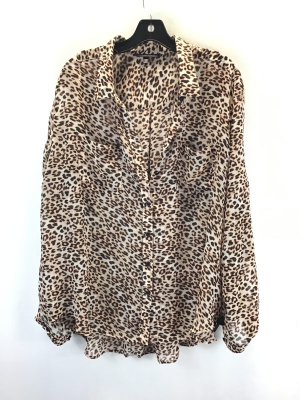 Top Long Sleeve By Victorias Secret In Leopard Print, Size: Xl Cheap