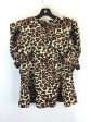 Top Short Sleeve By Shein In Leopard Print, Size: 3x For Cheap