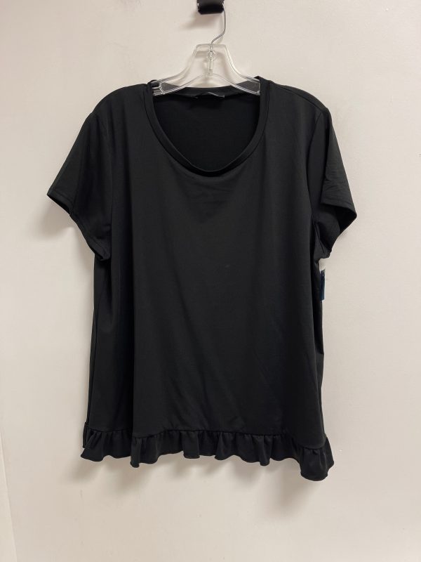 Top Short Sleeve By Clothes Mentor In Black, Size: 1x Online Sale