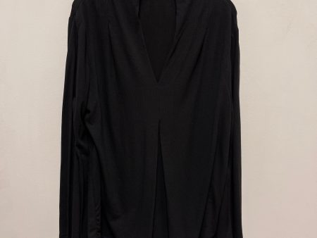 Top Long Sleeve By Suzanne Betro In Black, Size: 2x on Sale