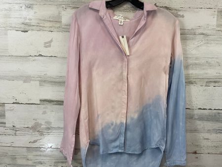 Blouse Long Sleeve By Cloth & Stone In Blue & Pink, Size: Xs Hot on Sale