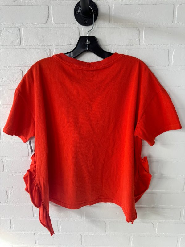 Top Short Sleeve Basic By Current Elliott In Orange, Size: Xs Supply